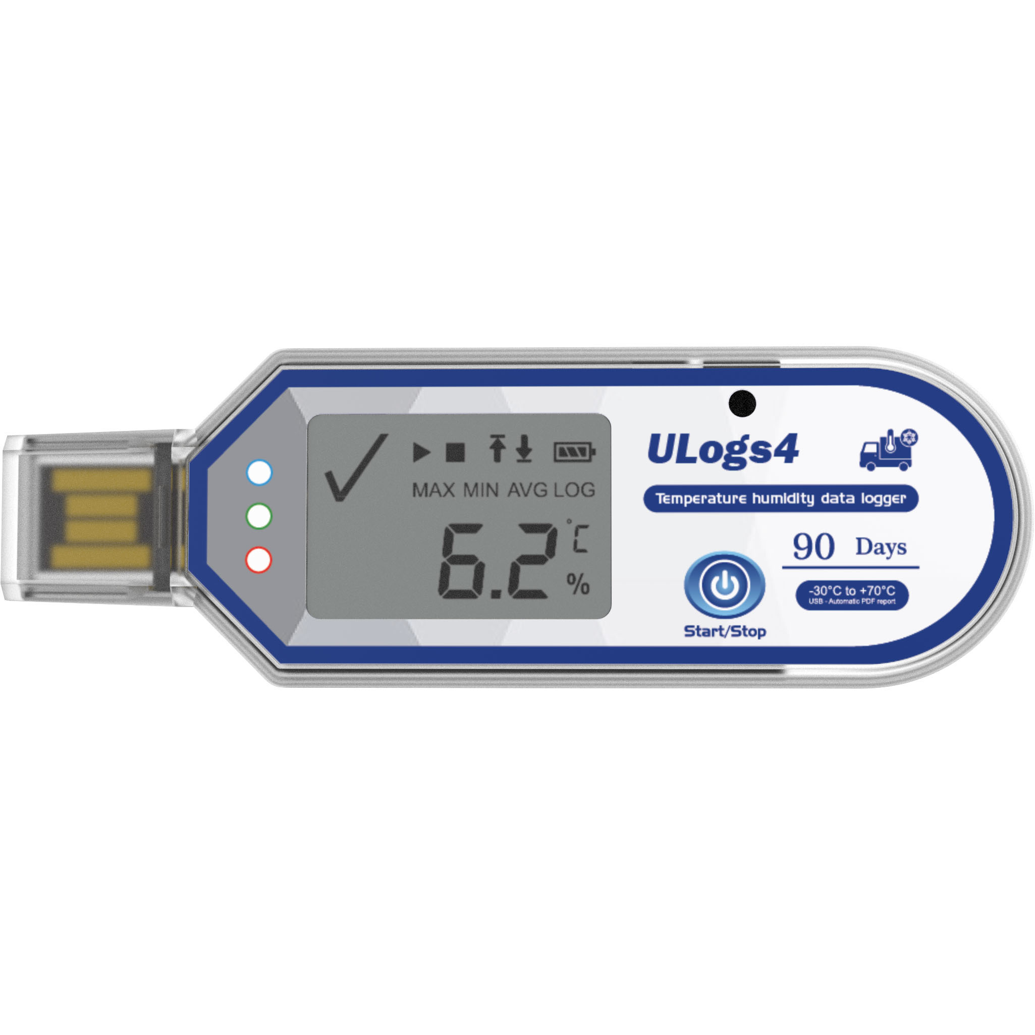 ULogs4 Temp & RH Single Time Data Logger with LCD View 4