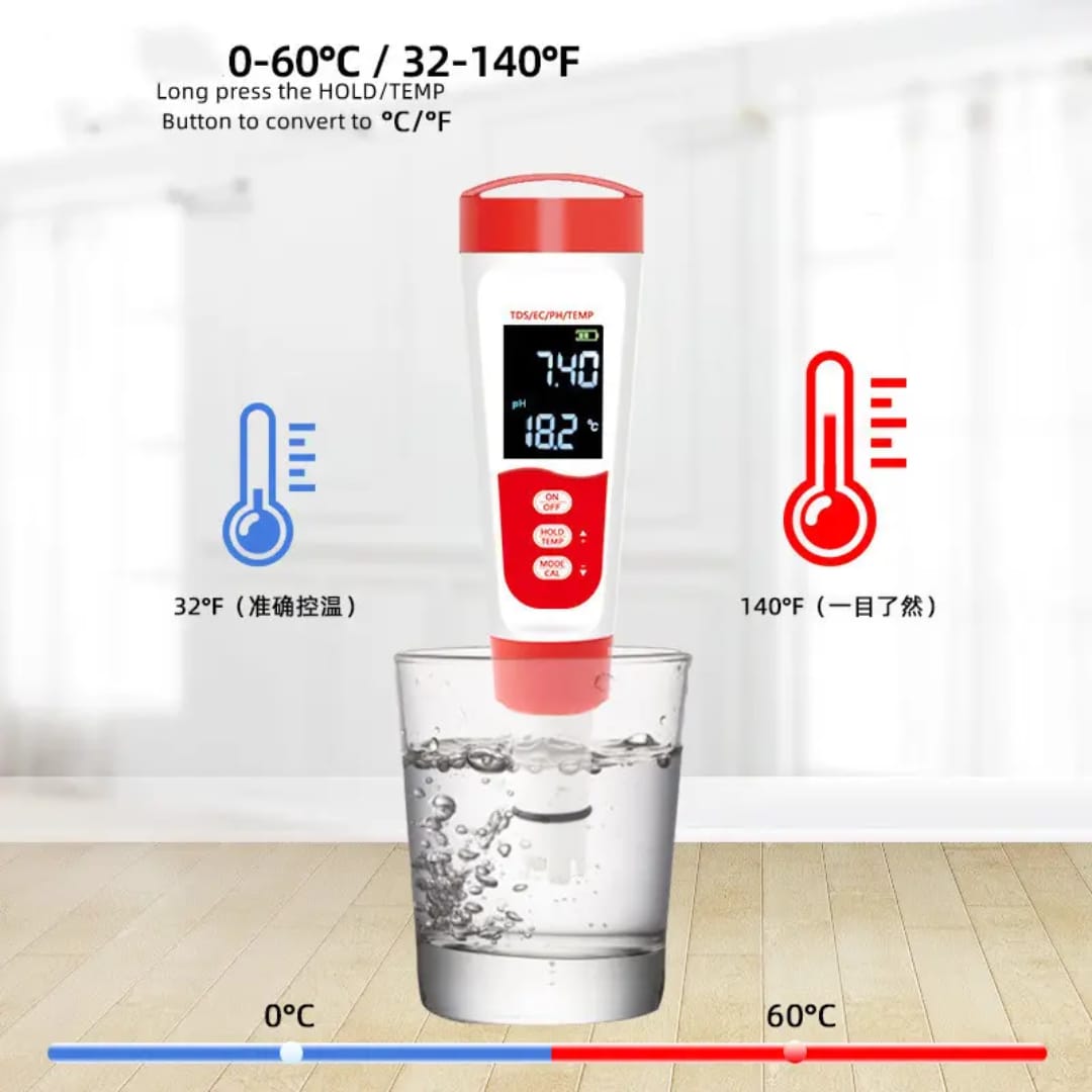 pH / TDS / EC / Temperature Meter View 3